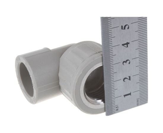 Угольник комбинированный с внутренней резьбой VALFEX PP-R серый, 20 мм х1/2"", 90 градусов 10125020Г 127-0486 – изображение 4