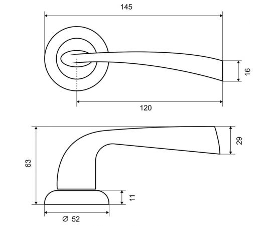Дверная ручка Фабрика замков FZ 13 SN СТ-00000560 – изображение 5