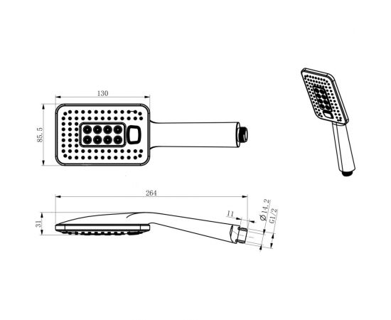 Смеситель для ванны D&K DA2143201 – изображение 5