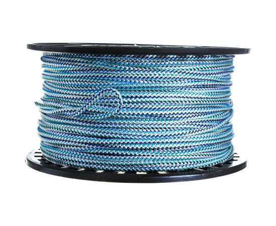 Вязаный полипропиленовый шнур, белый/цветной, катушка, 6мм х 250м Эбис 00097 