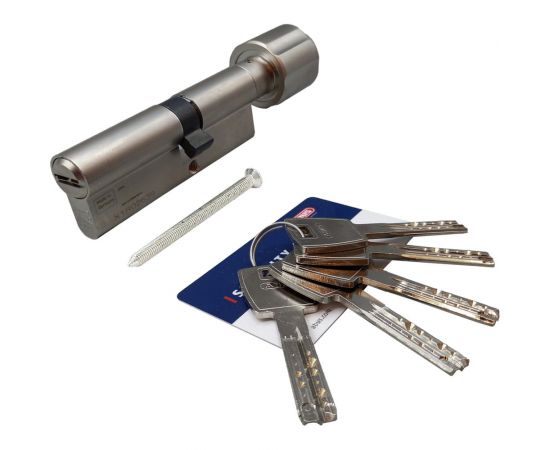 Европрофильный цилиндр ABUS X12R430 ключ/вертушка 55-45 (100 мм) NI (5 key) 00029431 