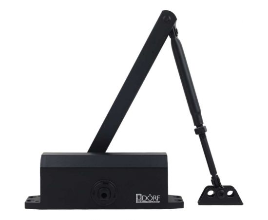 Дверной доводчик DORF 110 кг, черный RAL 9005 matt L8224_black 