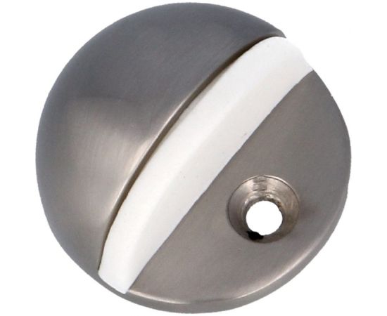 Дверной стопор с белой резинкой Amig никель матовый 101-45 NI 