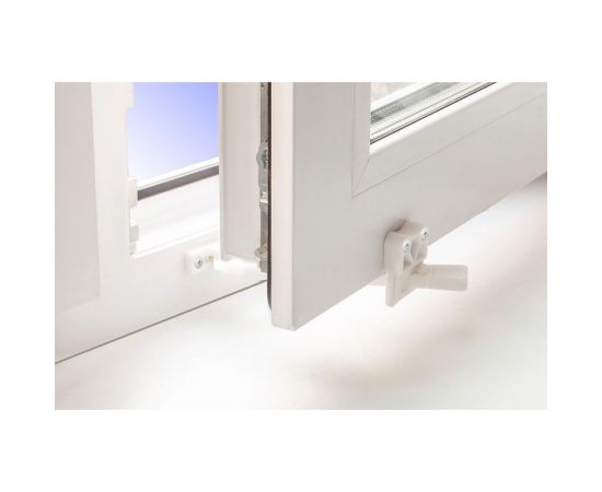 Ограничитель 100% Baby Safety замок на окно от детей, 3 шт., белый 4670006471331 