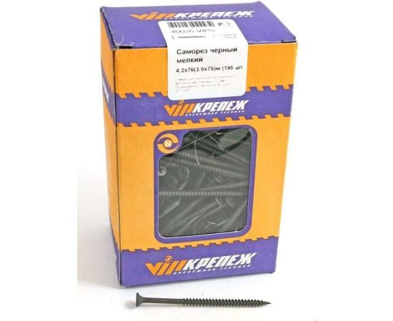Саморез VIPкрепеж черный 4,2/ 76 195 шт 40026 VIPS 