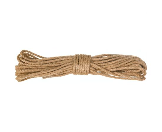 Джутовая крученая веревка ЩИТ ВД Д 3-х прядная д. 6 мм в мотках по 20 метров 