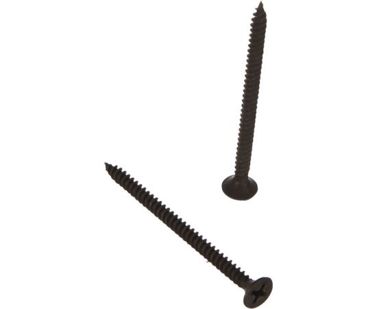 Саморез Качественный КРЕПЕЖ 3.5x55 мм, потай, частая резьба, оксид, 100 шт 0200403 КЧ 