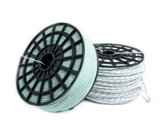 Вязаный полипропиленовый шнур, белый/цветной, катушка, 5мм х 300м Эбис 00098 