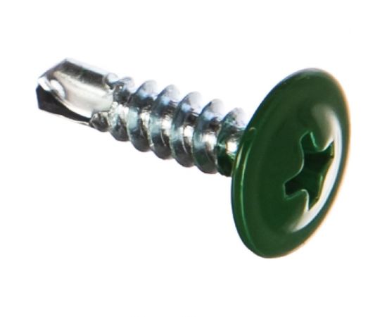 Прессшайба Качественный КРЕПЕЖ 4.2х16 мм, зеленый лист RAL 6002, сверло, 250 шт 0300205 КЧ 