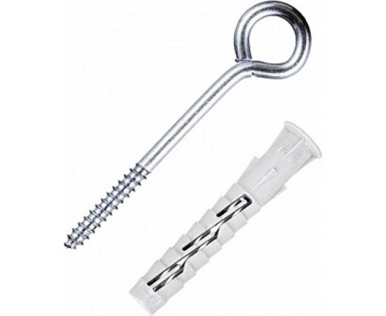 Универсальный дюбель Tecfi VZ нейлон 10x60 с шурупом-кольцом 2 шт - пакет 147449 