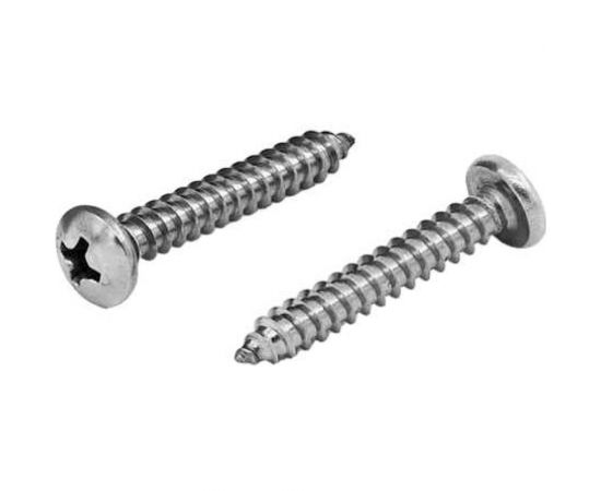 Нержавеющий саморез с полукруглой головкой KREPFIELD 4,8x60 мм, DIN 7981, А2, крестообразный шлиц PH, 30 шт. 7981А2САМОРЕЗ4.8X60-30 