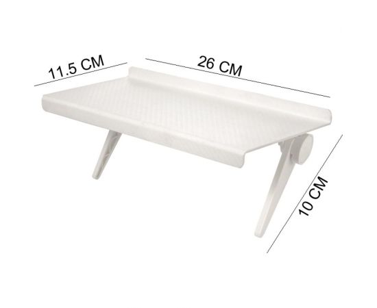 Полка UniTeki DM2611 на телевизор для роутера, приставки, ресивера white 20761 – изображение 2