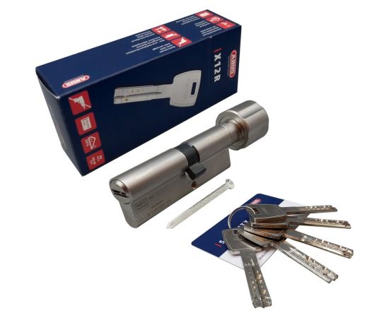 Европрофильный цилиндр ABUS X12R430 ключ/вертушка 55-45 (100 мм) NI (5 key) 00029431 – изображение 2