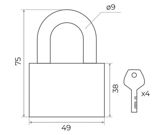 Навесной замок Marlok вс-2 01.50 мм "extra" 006454 – изображение 2