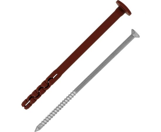 Усиленный нейлоновый дюбель-гвоздь ЕВРОПАРТНЕР multi pro f, грибовидный борт, 8x120 мм, 10 шт. B7 0025 – изображение 2