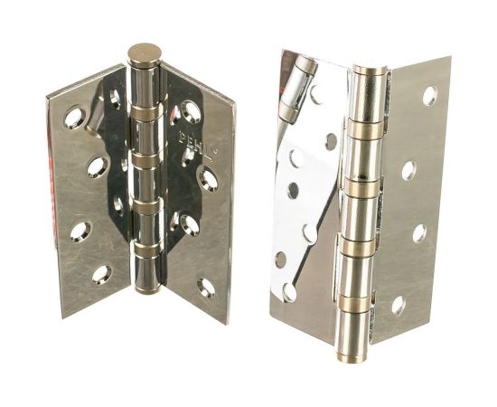 Стальная петля RENZ 100х75х2,5 4 подш, без колпачка ,хром блестящий, 2 шт. IN100-4BB FH CP (2шт) – изображение 2