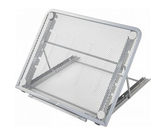 Подставка для книг, ноутбуков, планшетов BRAUBERG Germanium 240x195x20 мм, серебро, металл 237984 – изображение 2