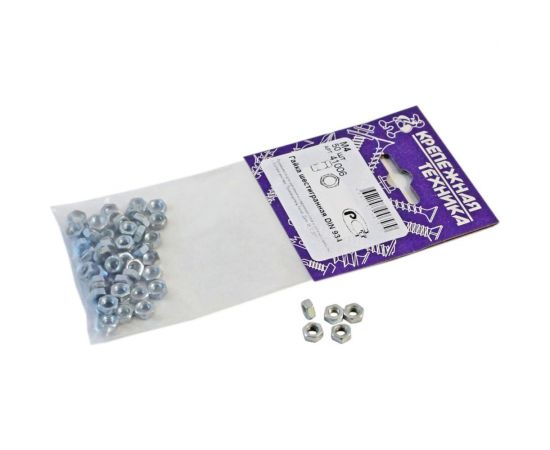 Шестигранная гайка крепежная техника din 934, м4 50 шт. 41006 – изображение 2