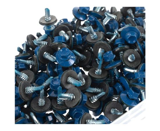 Кровельный саморез Качественный КРЕПЕЖ синий RAL 5005, 5.5х19 мм, 200 шт 1000711 КЧ – изображение 2