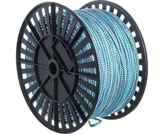 Вязаный полипропиленовый шнур, белый/цветной, катушка, 6мм х 250м Эбис 00097 – изображение 2