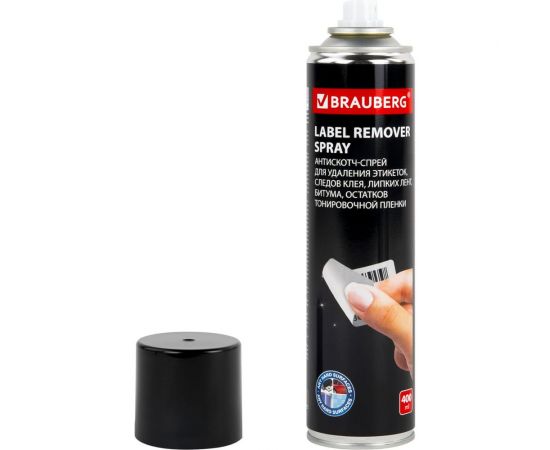 Антискотч-спрей для удаления этикеток, следов клея, липких лент, битума BRAUBERG 400 мл 608433 – изображение 3
