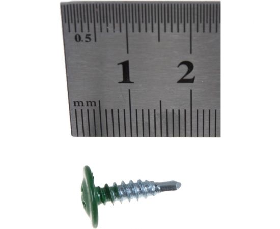 Прессшайба Качественный КРЕПЕЖ 4.2х16 мм, зеленый лист RAL 6002, сверло, 250 шт 0300205 КЧ – изображение 3