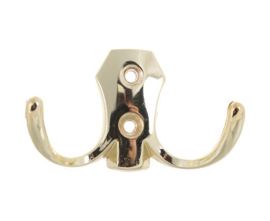 Крючок Tech-Krep 2405, 2-х рожковый, золото 1 шт - пакет 129916 – изображение 3