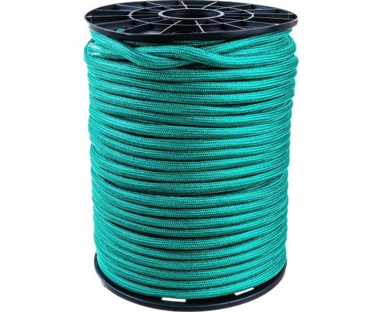 Плетеная веревка ЭБИС п/п 12 мм 100 м зеленая 188 – изображение 3