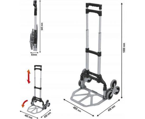 Лестничная складская тележка VOREL 70 кг 78662 – изображение 4