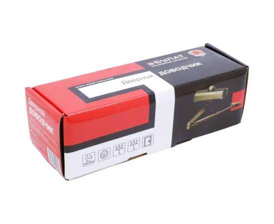 Дверной доводчик БУЛАТ ДД 502/3 A-C, 40-65 кг, коричневый 13497 – изображение 4