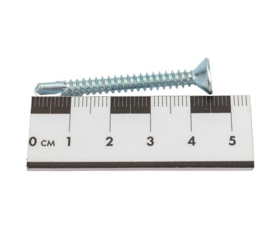 Саморез ZAMETAL 4,8x45 со сверлом и потайной головкой, DIN 7504Р, оц., уп. 250 шт. ZA082372 – изображение 4