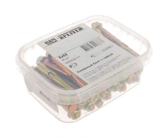 Анкерный болт с гайкой Качественный КРЕПЕЖ 8х65 35 шт 0300023 КЧ – изображение 4