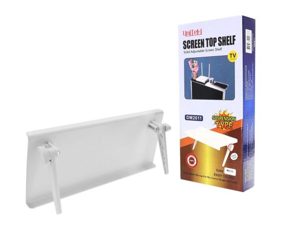 Полка UniTeki DM2611 на телевизор для роутера, приставки, ресивера white 20761 – изображение 9