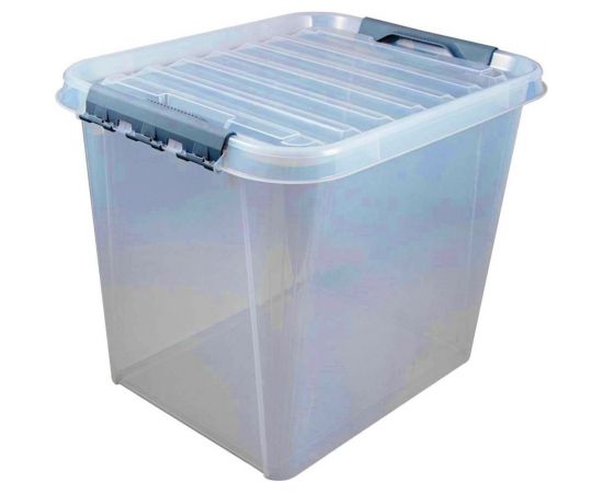 Ящик для хранения с крышкой ПОЛИМЕРБЫТ ПРОФИ Комфорт 50 л, прозрачный 63200796 