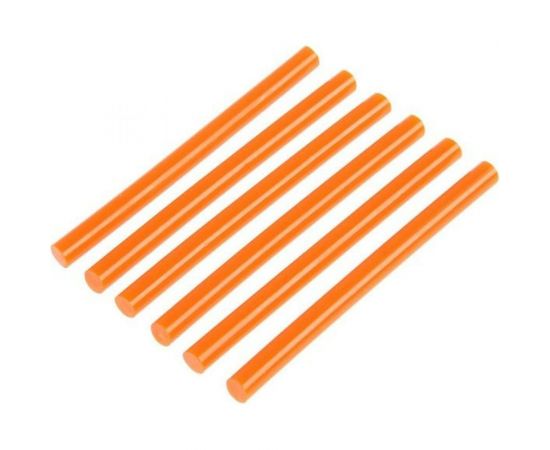 Стержни клеевые оранжевые (6 шт; 7x100 мм) ТУНДРА 6074041 