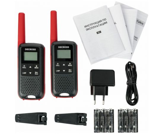 Комплект из двух радиостанций Decross DC63 Red Twin EU с ЗУ DC6313104302000 – изображение 12