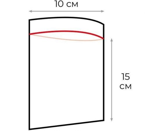 Пакет с замком ООО Комус zip lock 10x15 см, 32 мкм, 100 штук 216818 – изображение 2