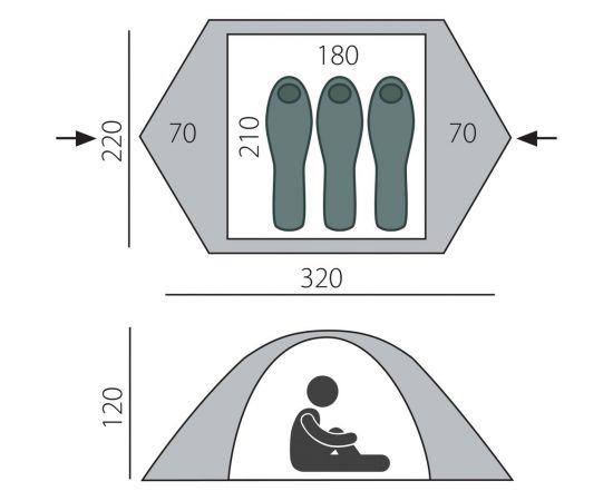 Палатка Btrace Travel 3 T0119 – изображение 2