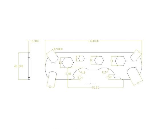 Семейный велосипедный ключ DORKEL типоразмеры: 8,10,11,12,14,15,R17,R18, п/э пакет DR-3368-ВИ – изображение 2