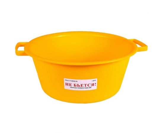Таз для пищевых продуктов ОНЕСТ 12 л с ручкой ПВД мягкий Т12-0102 – изображение 3