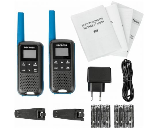 Комплект из двух радиостанций Decross DC63 Blue Twin EU с ЗУ DC6314104302000 – изображение 3