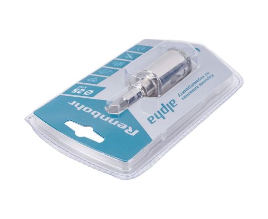 Коронка алмазная с центрирующим сверлом по керамограниту и керамике 25 мм RENNBOHR 676225 – изображение 4