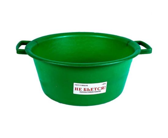 Таз для пищевых продуктов ОНЕСТ 12 л с ручкой ПВД мягкий Т12-0102 – изображение 4