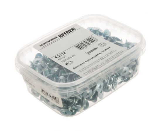 Саморез с прессшайбой Качественный Крепеж 4,2х14 острый 430 шт 0300269 КЧ – изображение 4
