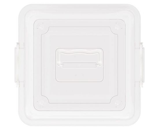 Квадратный контейнер ЗПИ Альтернатива 15 л, с ручками, прозрачный М1023 – изображение 5