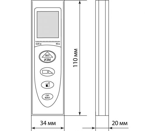 Лазерная рулетка TDM ЛР-60 Алмаз, дальность 60 м SQ1018-0202 – изображение 6