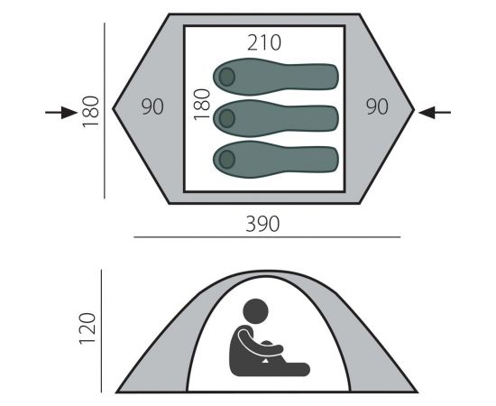 Палатка BTrace Vang 3 T0480 – изображение 6
