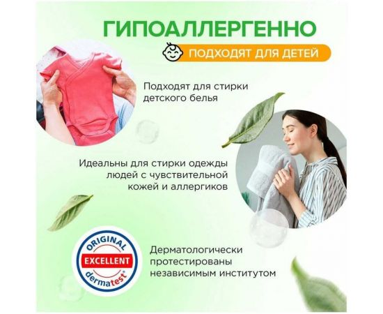 Биоразлагаемые концентрированные гипоаллергенные капсулы для стирки SYNERGETIC COLOR 40 шт 109815 – изображение 8