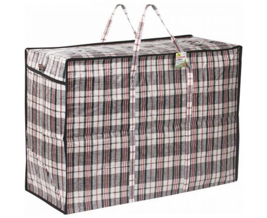 Хозяйственная сумка-баул ЛЮБАША полипропилен, 70x50x30 см, 105 л, черно-красная 604703 