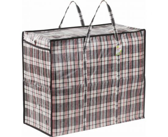 Хозяйственная сумка-баул ЛЮБАША, 60x50x30 см, 90 л, черно-красная, 604702 